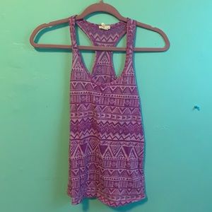 Purple Patterned Tank Top